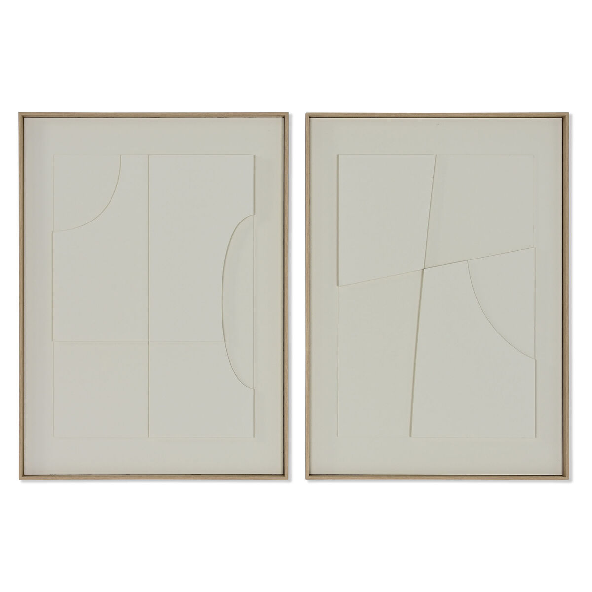 Cadre Home ESPRIT Abstrait Scandinave 55 x 4 x 75 cm (2 Unités)
