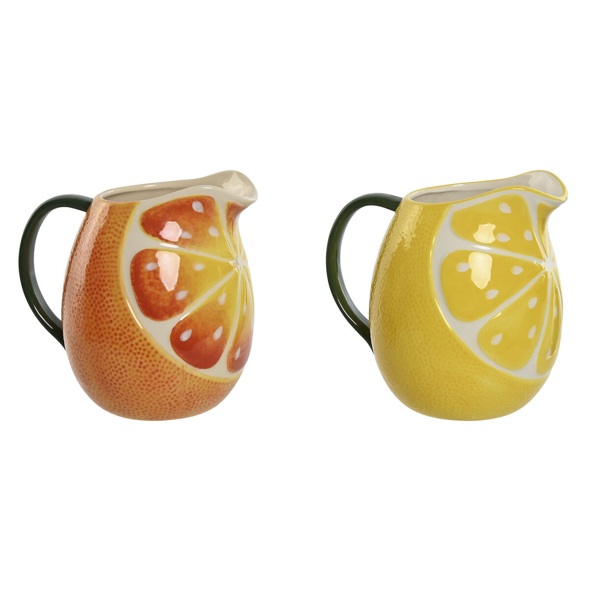 Pichet Home ESPRIT Grès Moderne Citron Orange (2 Unités)