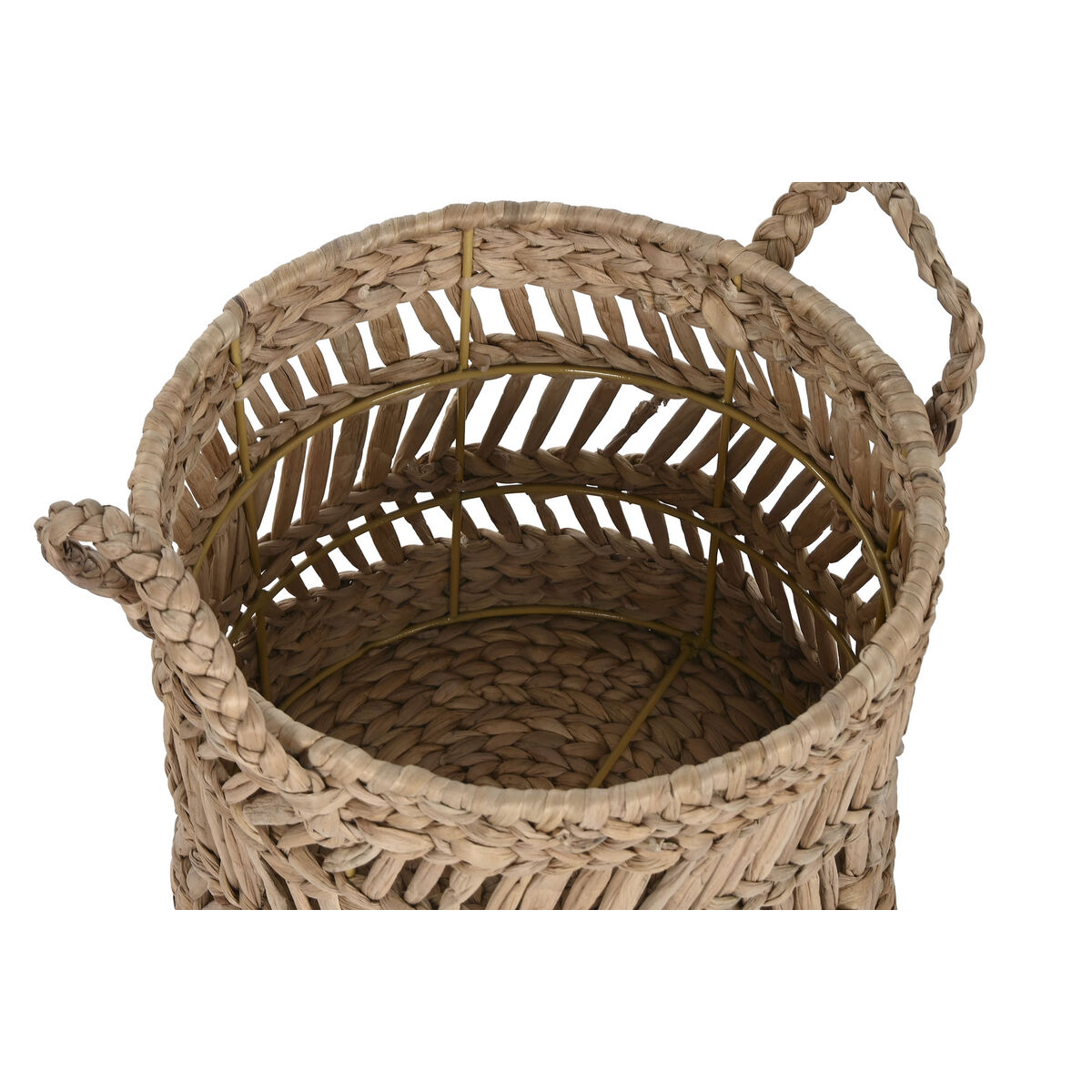 Image secondaire de Set de basket Home ESPRIT Naturel Métal Fibre naturelle (3 Pièces)