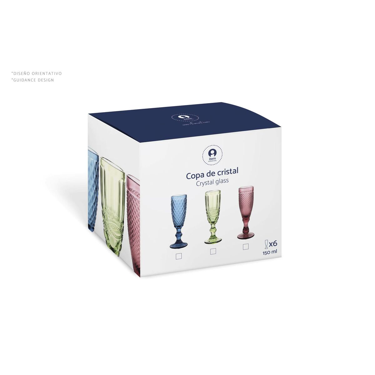 Image secondaire de Set de Verres Home ESPRIT Transparent Verre 320 ml (6 Unités)