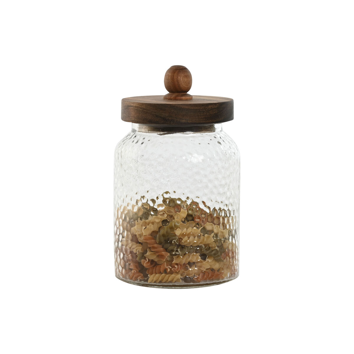 Set van 3 Potjes Home ESPRIT Transparant Natuurlijk Siliconen Kristal Acacia 600 ml 900 ml 1,2 L 3 Onderdelen