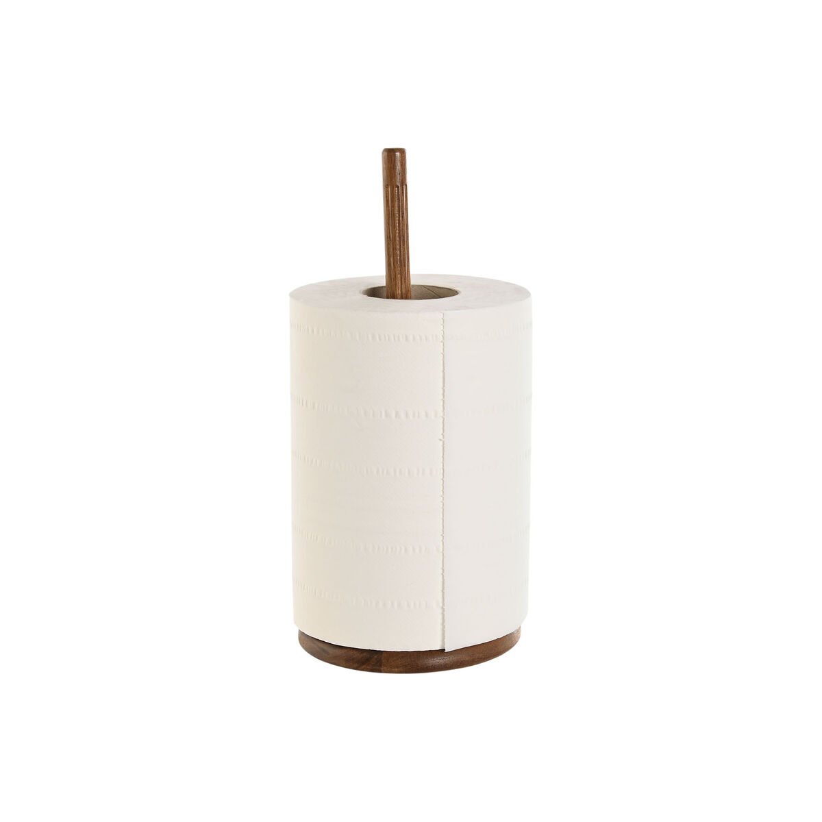 Kitchen Paper holder Home ESPRIT Natural Acacia 16,8 x 16,8 x 35,6 cm, view 3