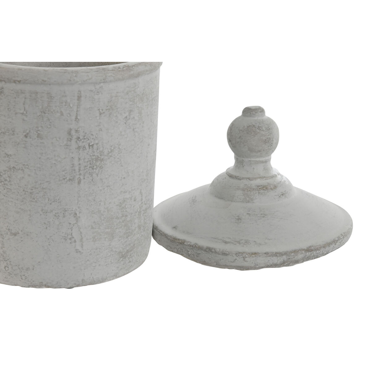 Image secondaire de Vase Home ESPRIT Gris Ciment Oriental 15 x 15 x 25 cm