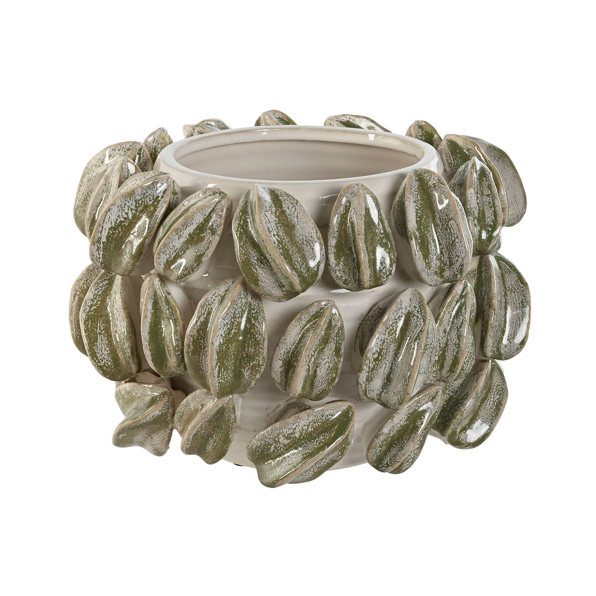 Centre de Table Home ESPRIT Blanc Vert Céramique Grès 30 x 30 x 20 cm