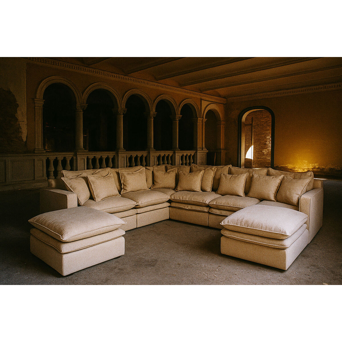 Bankmodule Home ESPRIT Beige 120 X 120 X 95 CM