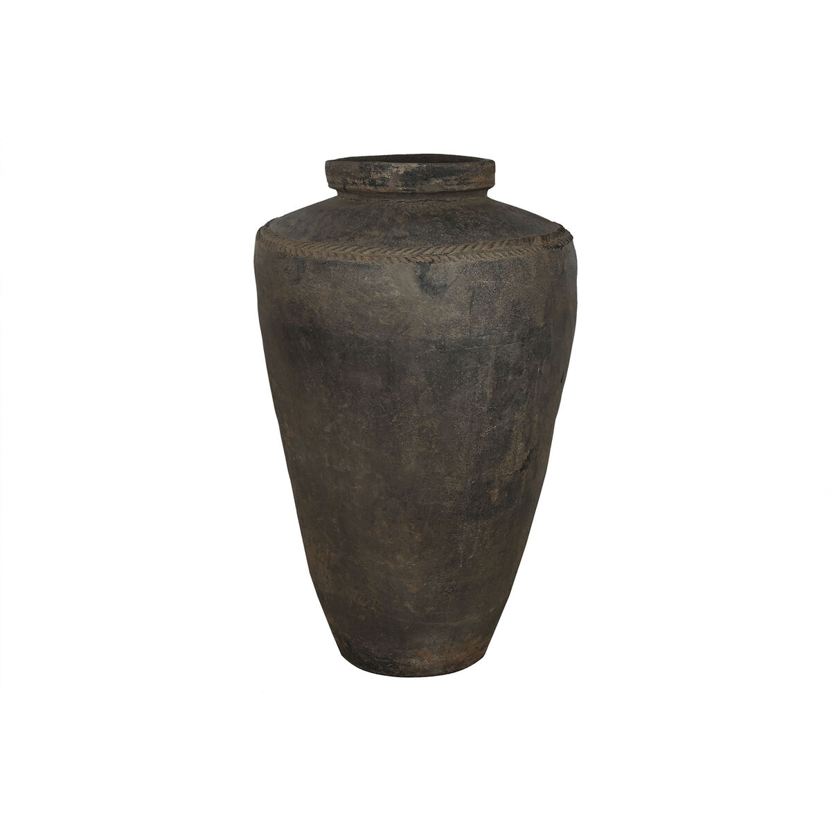 Vaas Home ESPRIT Zwart Keramisch Terra cotta Uniek stuk 76 x 76 x 96 cm