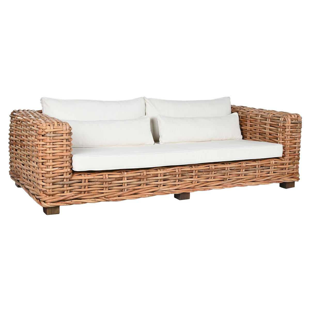 Sofa Home ESPRIT Beige Natuurlijk 220 X 98 X 64 CM (4 Onderdelen)