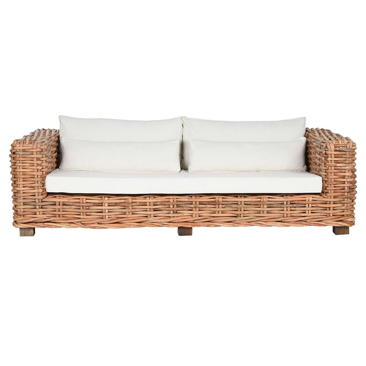 Sofa Home ESPRIT Beige Natuurlijk 220 X 98 X 64 CM (4 Onderdelen)