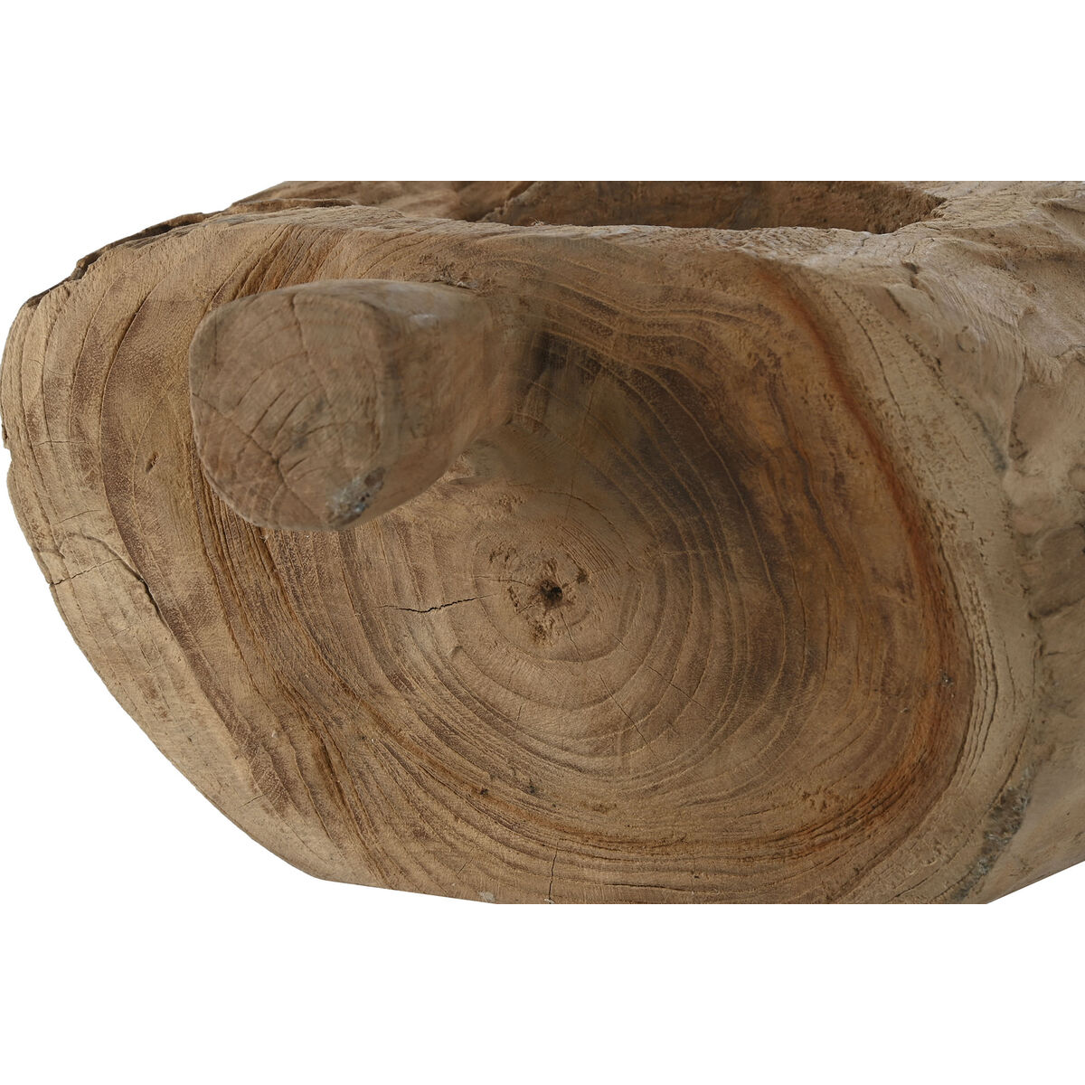 Kaarshouder Home ESPRIT Natuurlijk Teakboom 30 x 25 x 15 cm