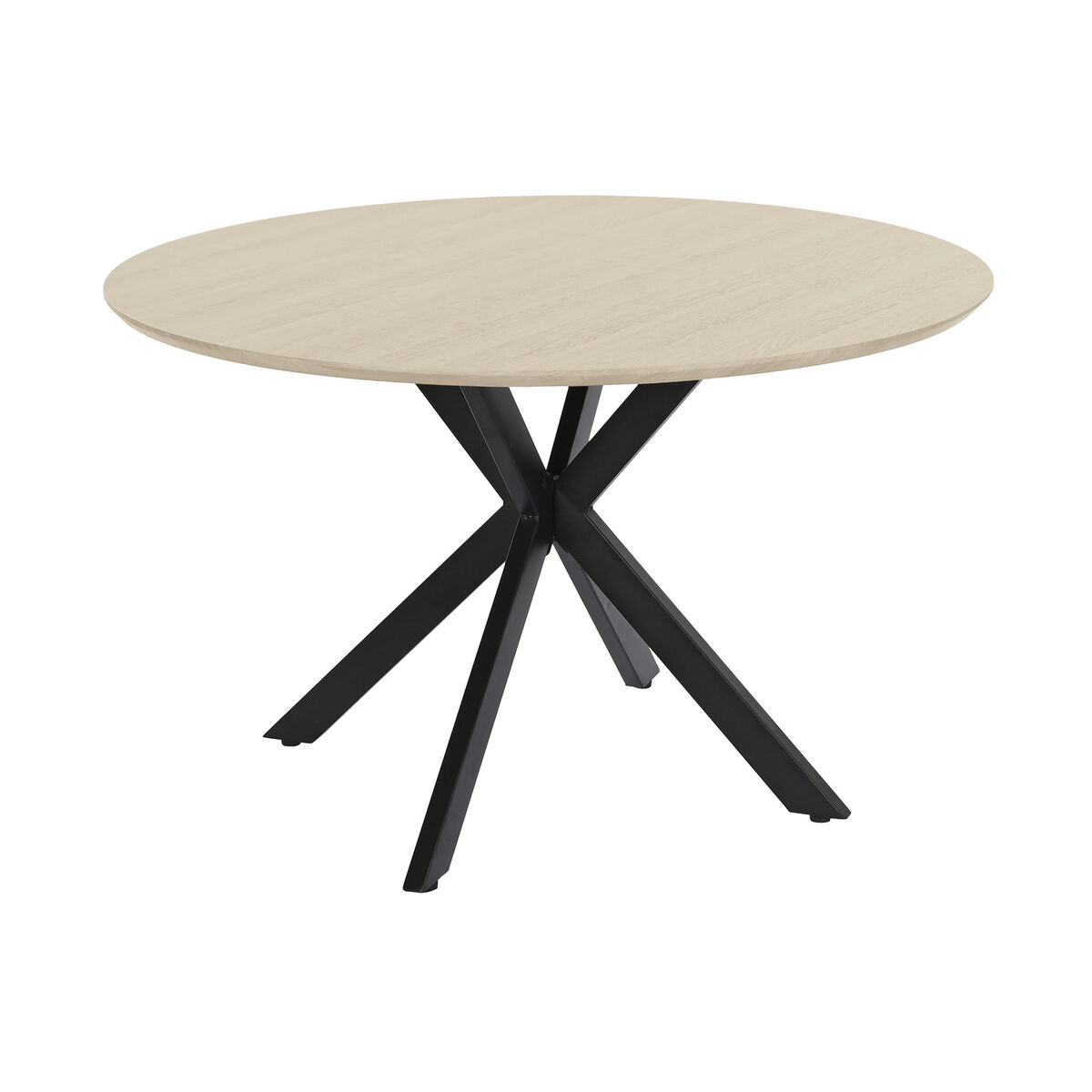 Eettafel Home ESPRIT Bruin Zwart Ijzer Hout MDF 120 x 120 x 75 cm