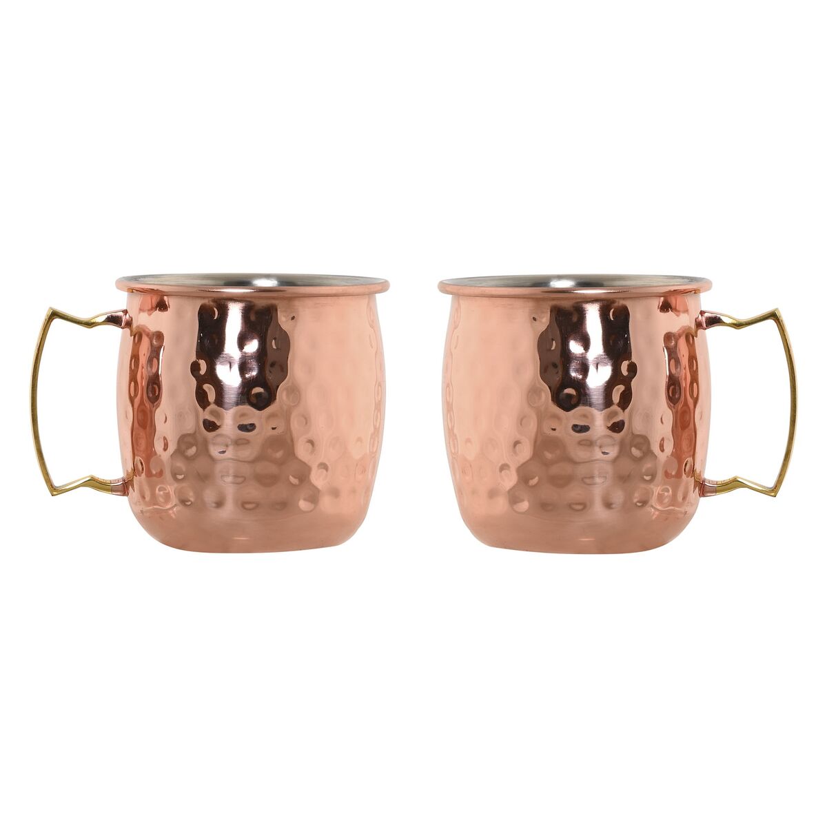 Set van 2 mokken Home ESPRIT Gouden 480 ml