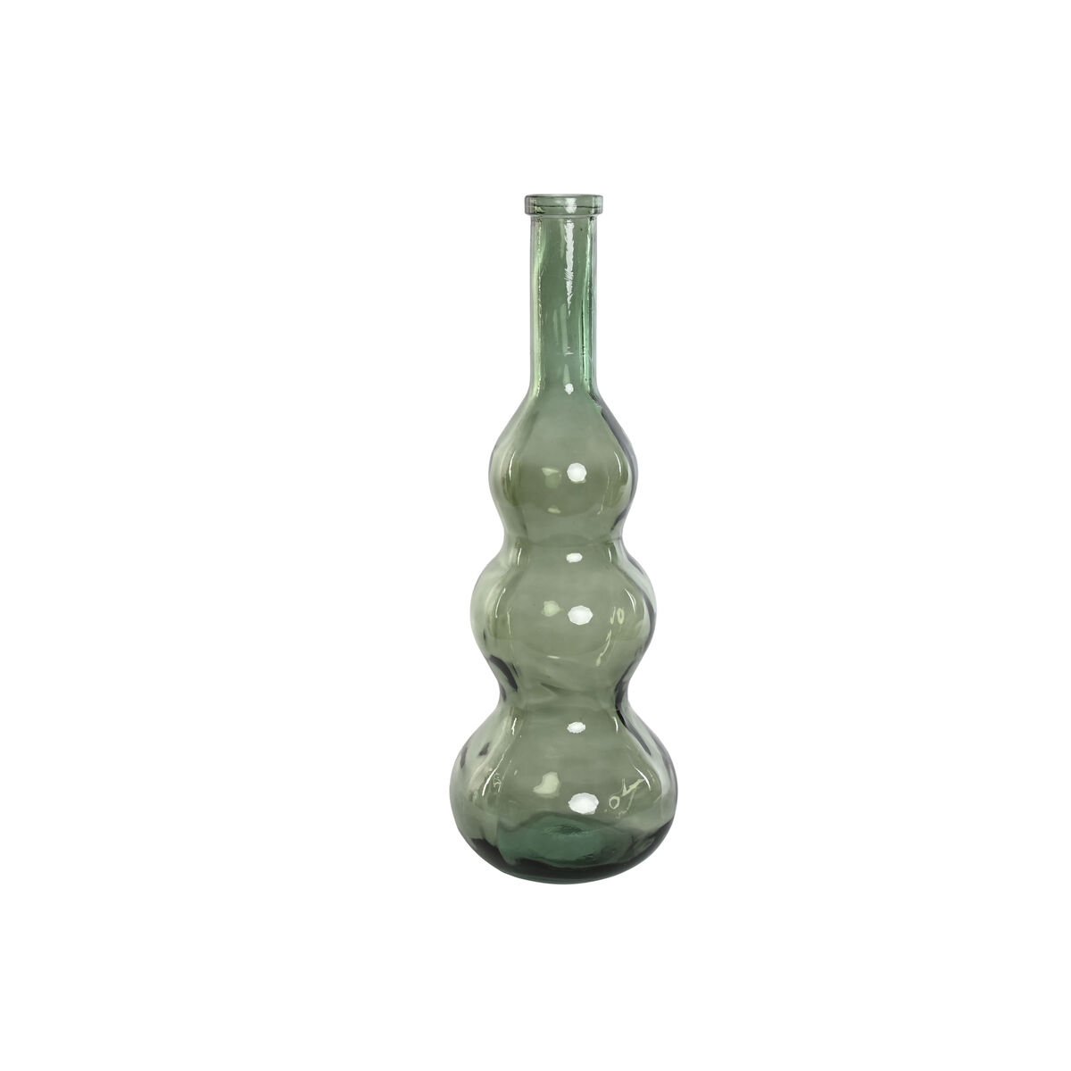 Vase Home ESPRIT Vert Cristal recyclé 26,5 x 26,5 x 75 cm