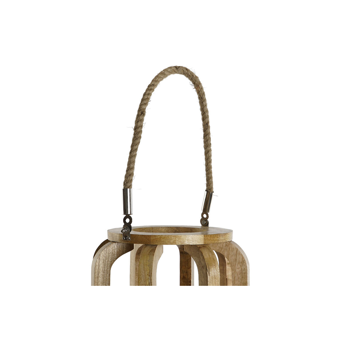 Bougeoir Home ESPRIT Naturel Verre Bois de manguier
