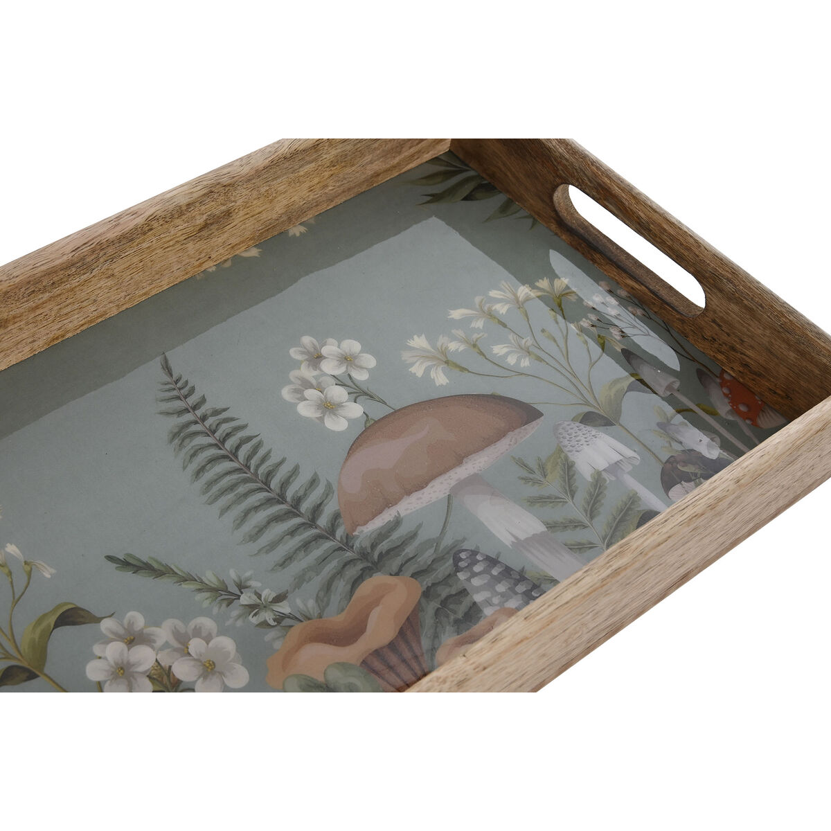 Image secondaire de Jeux de plateaux Home ESPRIT Bleu Naturel Bois de manguier 43,5 x 27 x 5,5 cm (2 Unités)