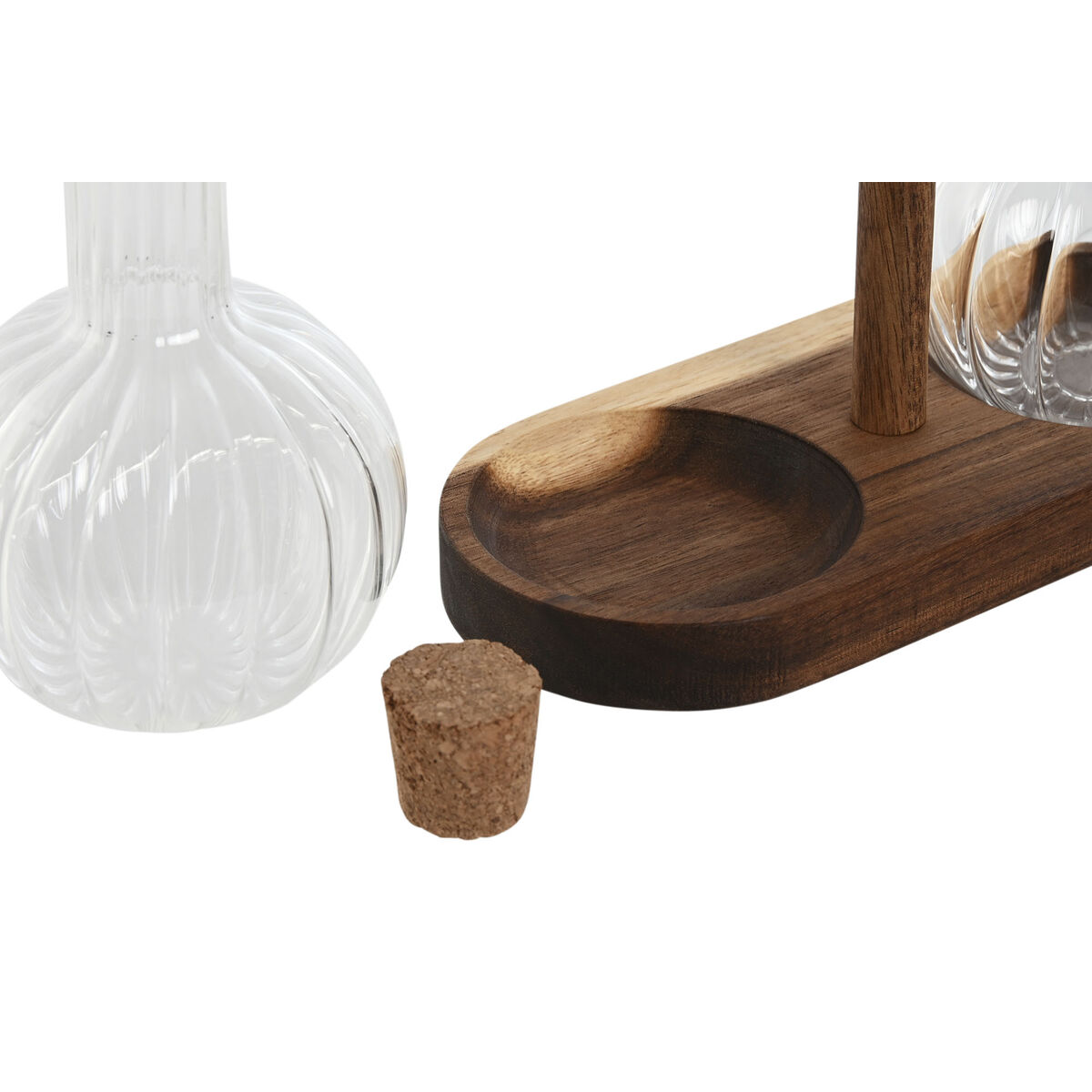 Image secondaire de l'Ensemble salière et poivrier Home ESPRIT Naturel Verre Bois d'acacia 350 ml 20,4 x 9 x 21 cm