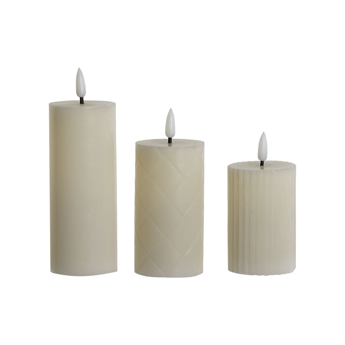 Image secondaire de Bougie LED Home ESPRIT Beige 5,5 x 5,5 x 13,5 cm (AA)
