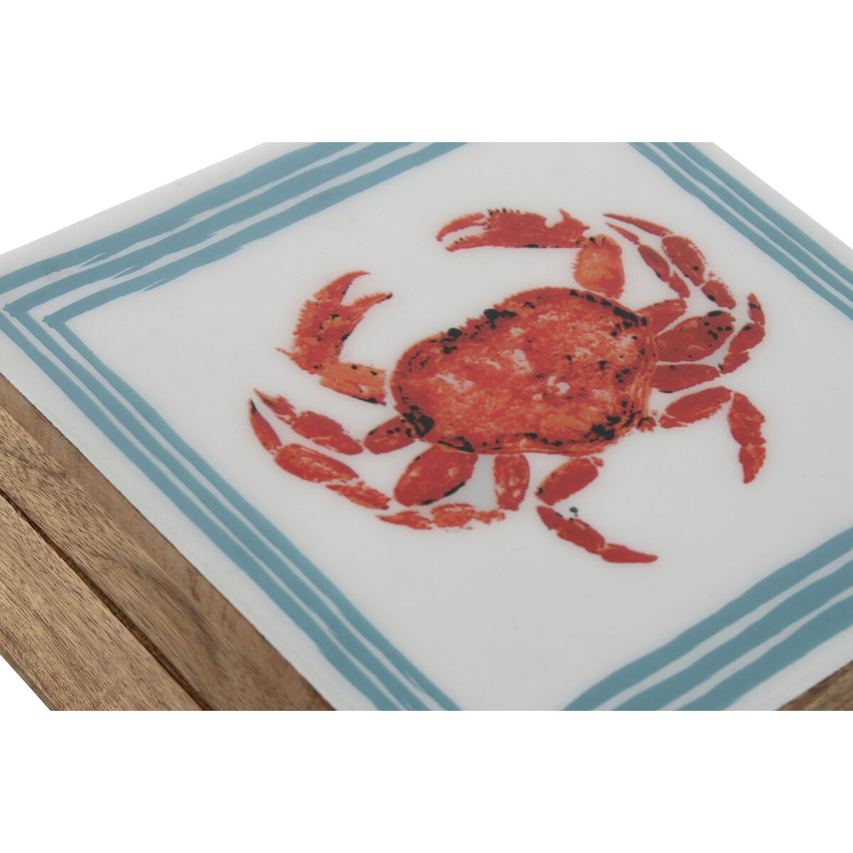 Image secondaire de Boîte à bijoux Home ESPRIT Multicouleur Bois de manguier 17,5 x 17,5 x 8 cm (2 Unités)