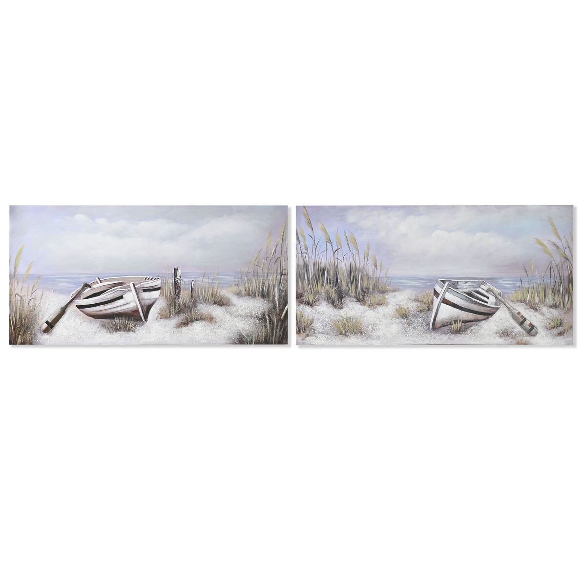 Canvas Home ESPRIT Strand Boot Mediterrane 140 x 3 x 70 cm (2 Stuks)