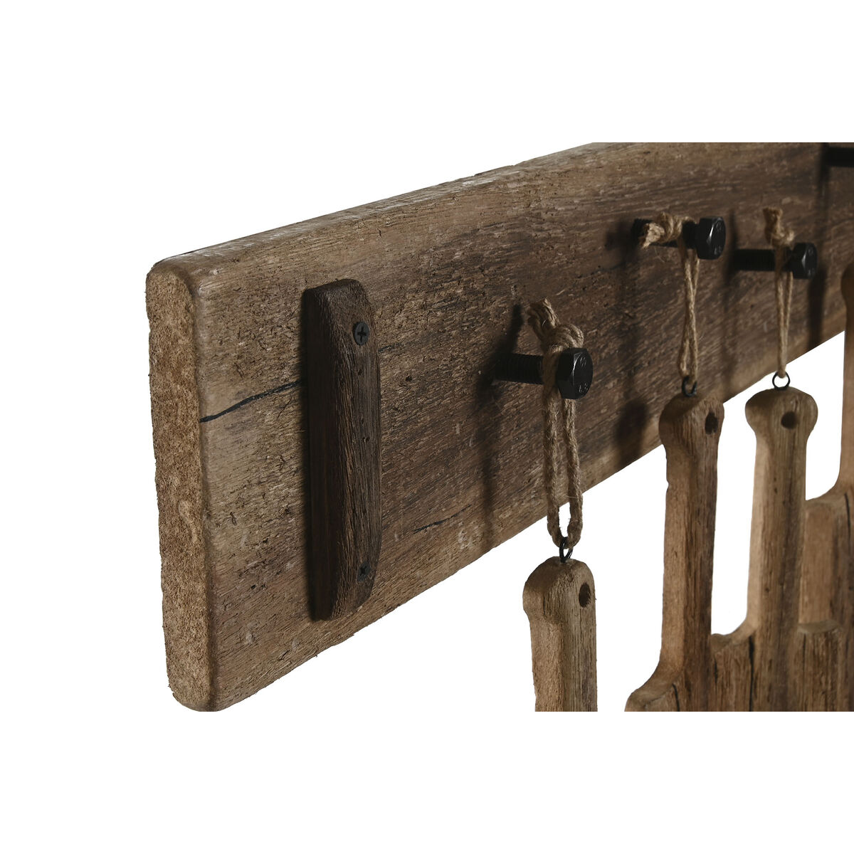 Wandkapstok Home ESPRIT Natuurlijk Paulownia hout 89 x 6 x 62 cm