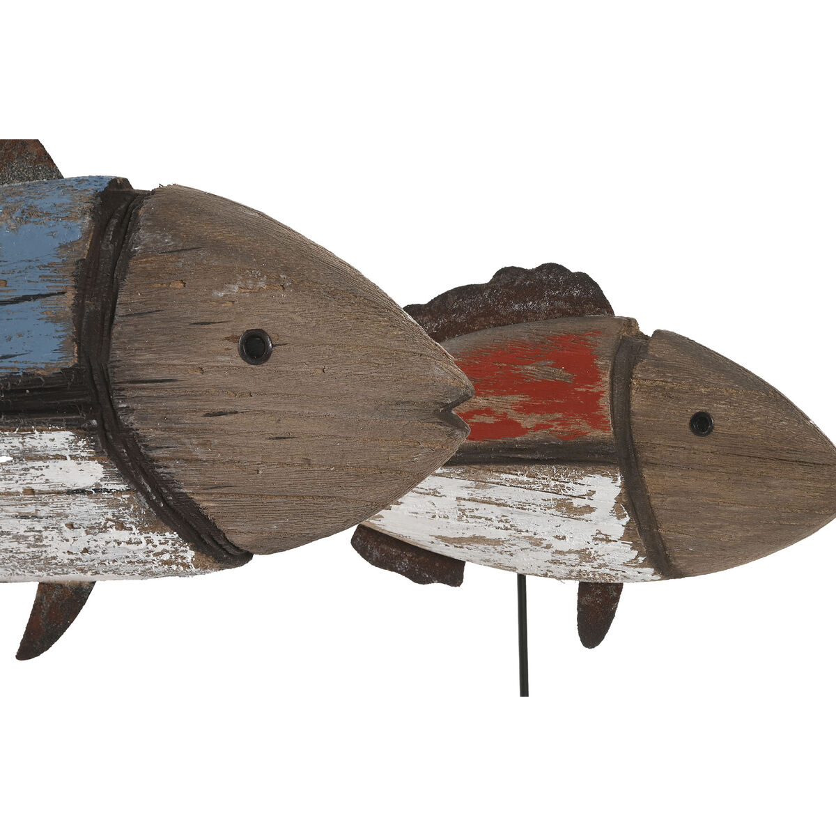 Image secondaire de Figurine Décorative Home ESPRIT Bleu Rouge Naturel 50 x 8 x 22 cm (2 Pièces) (2 Unités)