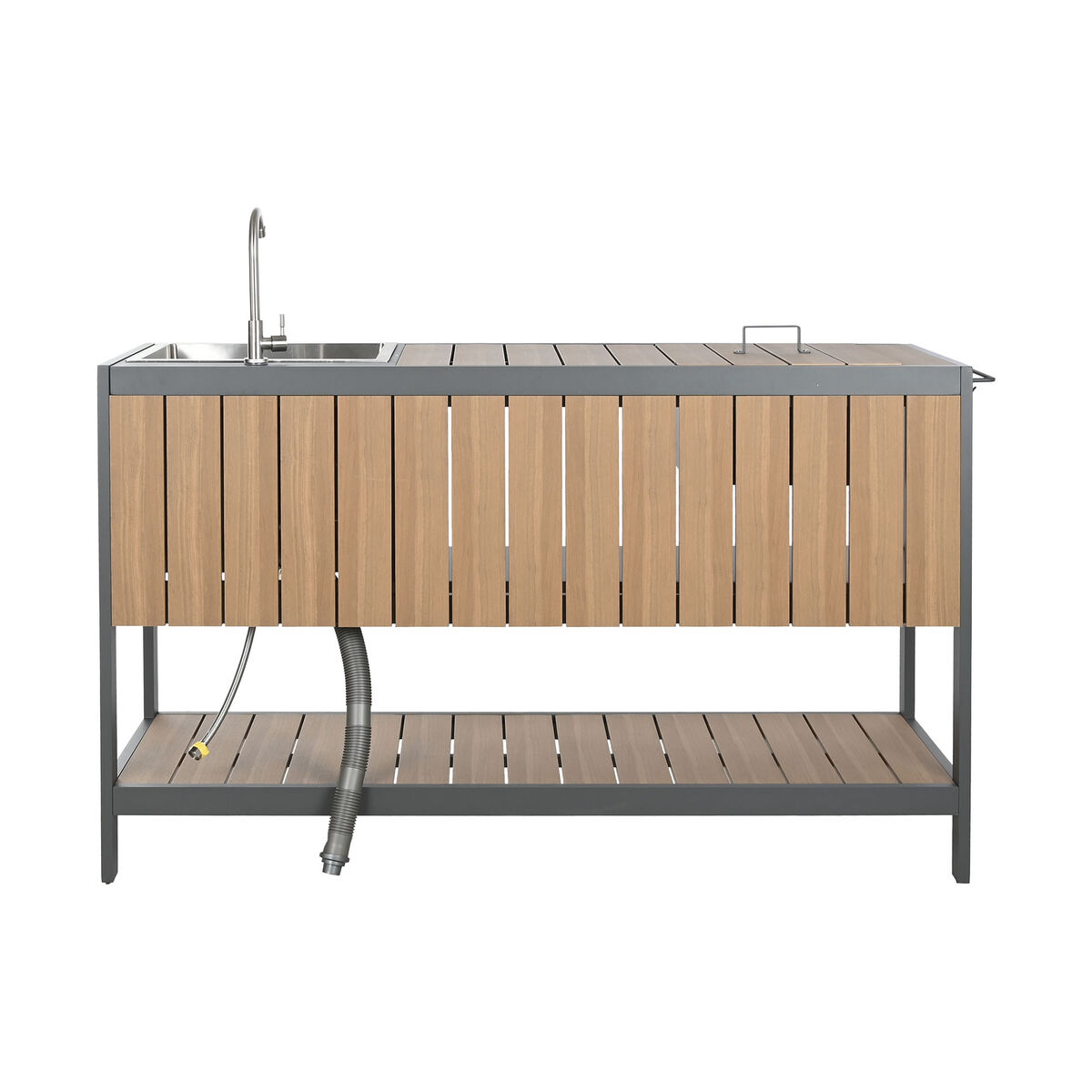 Keukenmeubilair Home ESPRIT Grijs Natuurlijk 236 x 50 x 91 cm