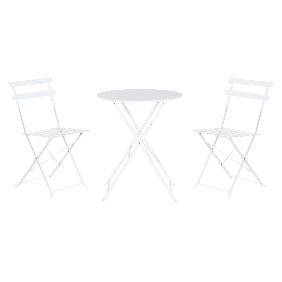 Tafel met twee stoelen Home ESPRIT Wit 60 x 60 x 71 cm