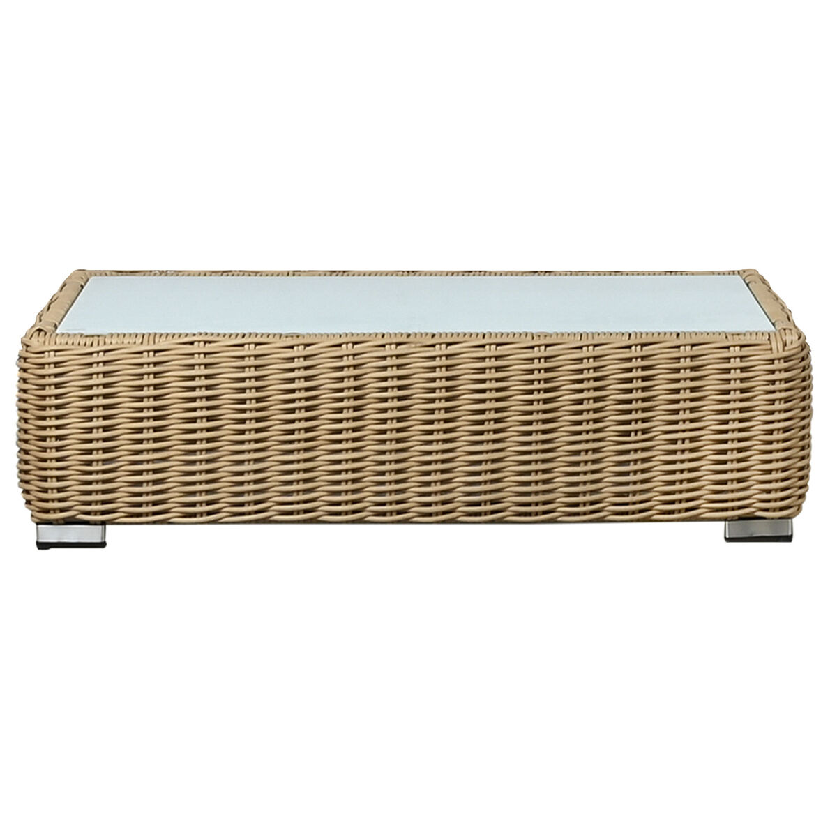 Hoofdtafel Home ESPRIT Beige Lichtbruin 110 x 60 x 35 cm
