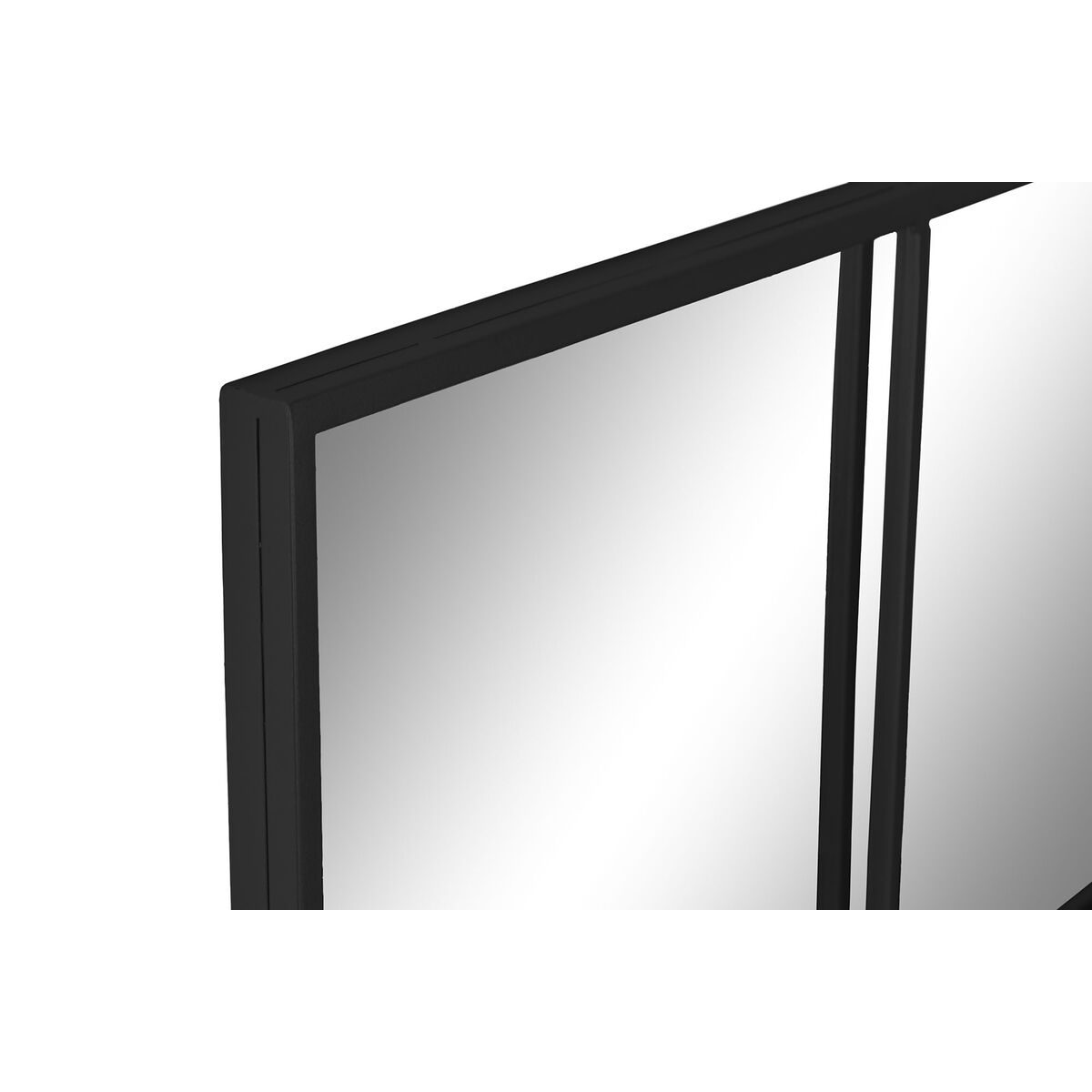 Image secondaire de Miroir mural Home ESPRIT Noir Fenêtre 122 x 2 x 122 cm