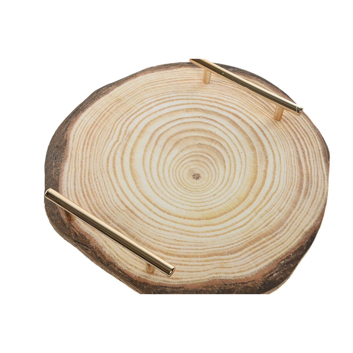 Image secondaire de Centre de Table Home ESPRIT Marron Doré 30 x 30 x 4 cm (2 Unités)