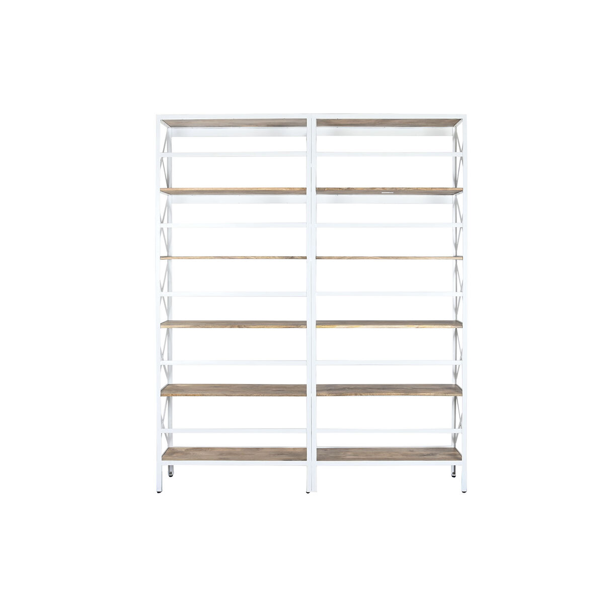 Planken Home ESPRIT Wit Natuurlijk Metaal Mangohout 180 x 35 x 220 cm
