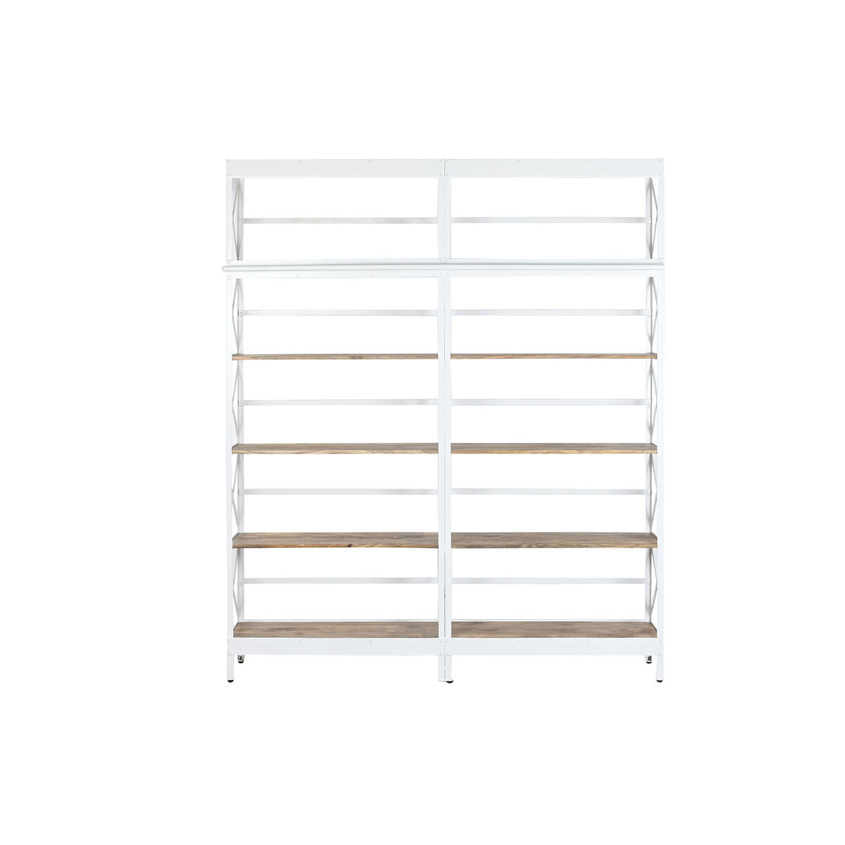 Planken Home ESPRIT Wit Natuurlijk Metaal Mangohout 180 x 35 x 220 cm