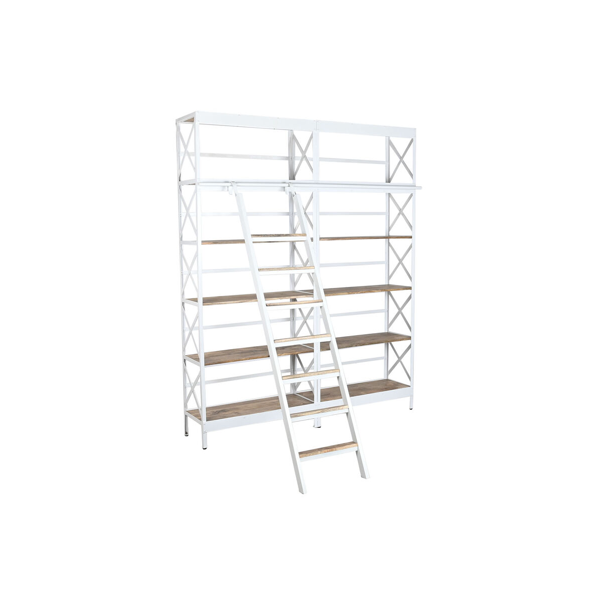 Planken Home ESPRIT Wit Natuurlijk Metaal Mangohout 180 x 35 x 220 cm