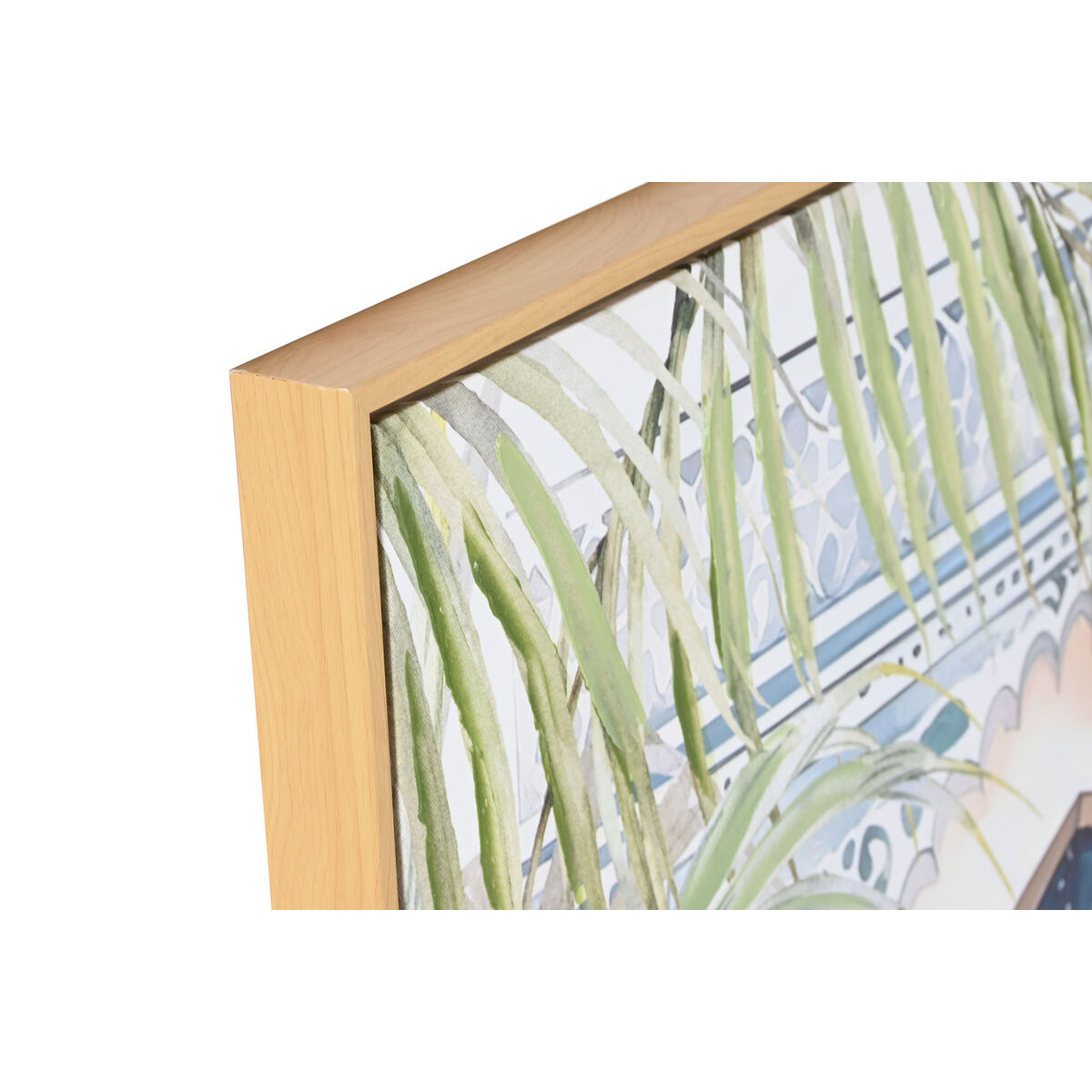 Image secondaire de Cadre Home ESPRIT Bleu Marron Vert Beige Tropical chica 80 x 3,5 x 120 cm (2 Unités)