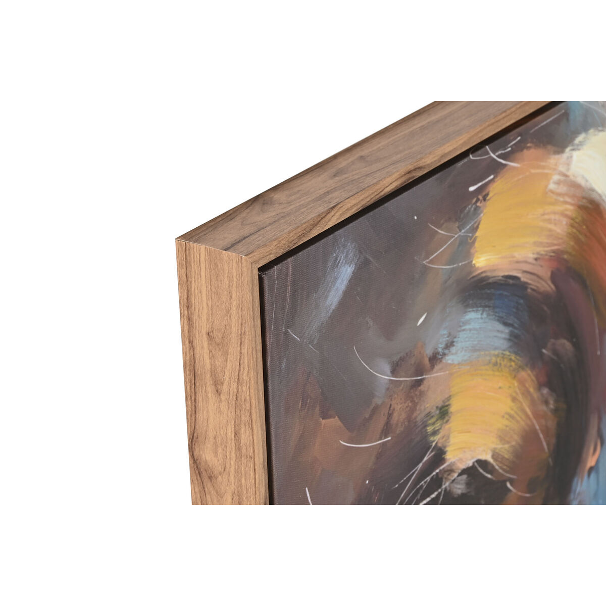 Image secondaire de Cadre Home ESPRIT Bleu Orange Colonial Lion 70 x 3,5 x 100 cm (2 Unités)
