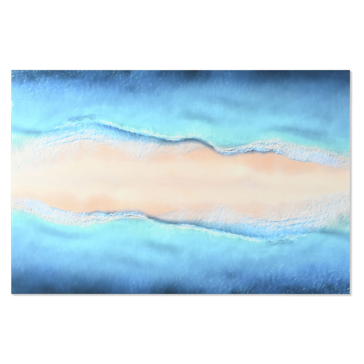 Cadre Home ESPRIT Bleu Beige Imprimé 150 x 0,4 x 100 cm