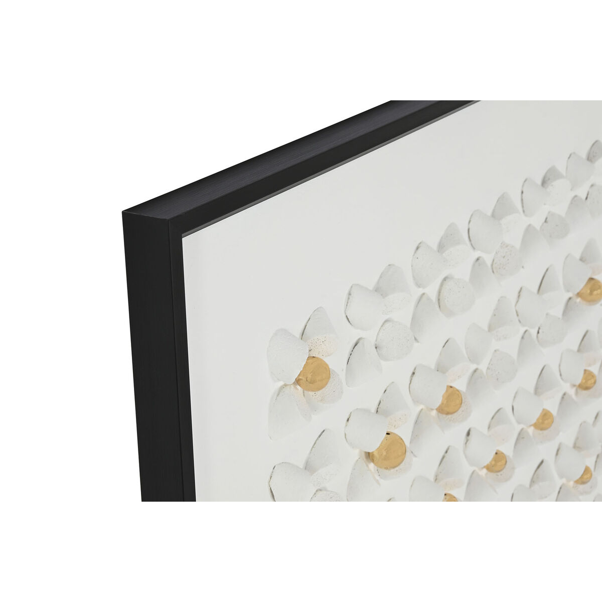Image secondaire de Cadre Home ESPRIT Blanc Noir Abstrait Moderne 100 x 3,5 x 100 cm (2 Unités)