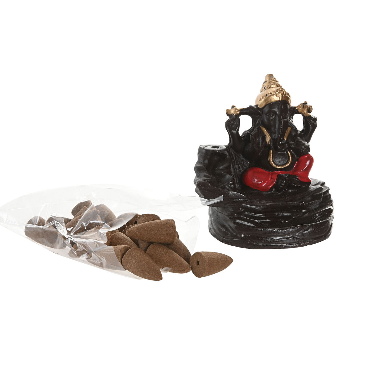 Image secondaire de Support Home ESPRIT Céramique Mandala Indien 13 x 8 x 12,5 cm Encens (6 Unités)