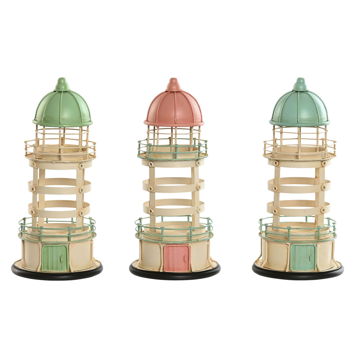 Figurine Décorative Home ESPRIT Bleu Vert Rose 13 x 13 x 27,5 cm (3 Unités)