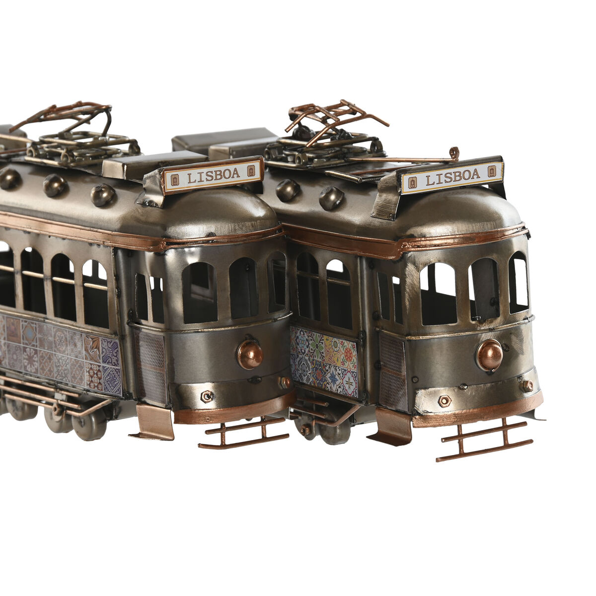 Image secondaire de Figurine Décorative Home ESPRIT Doré Argenté Train Vintage 20 x 7 x 12 cm