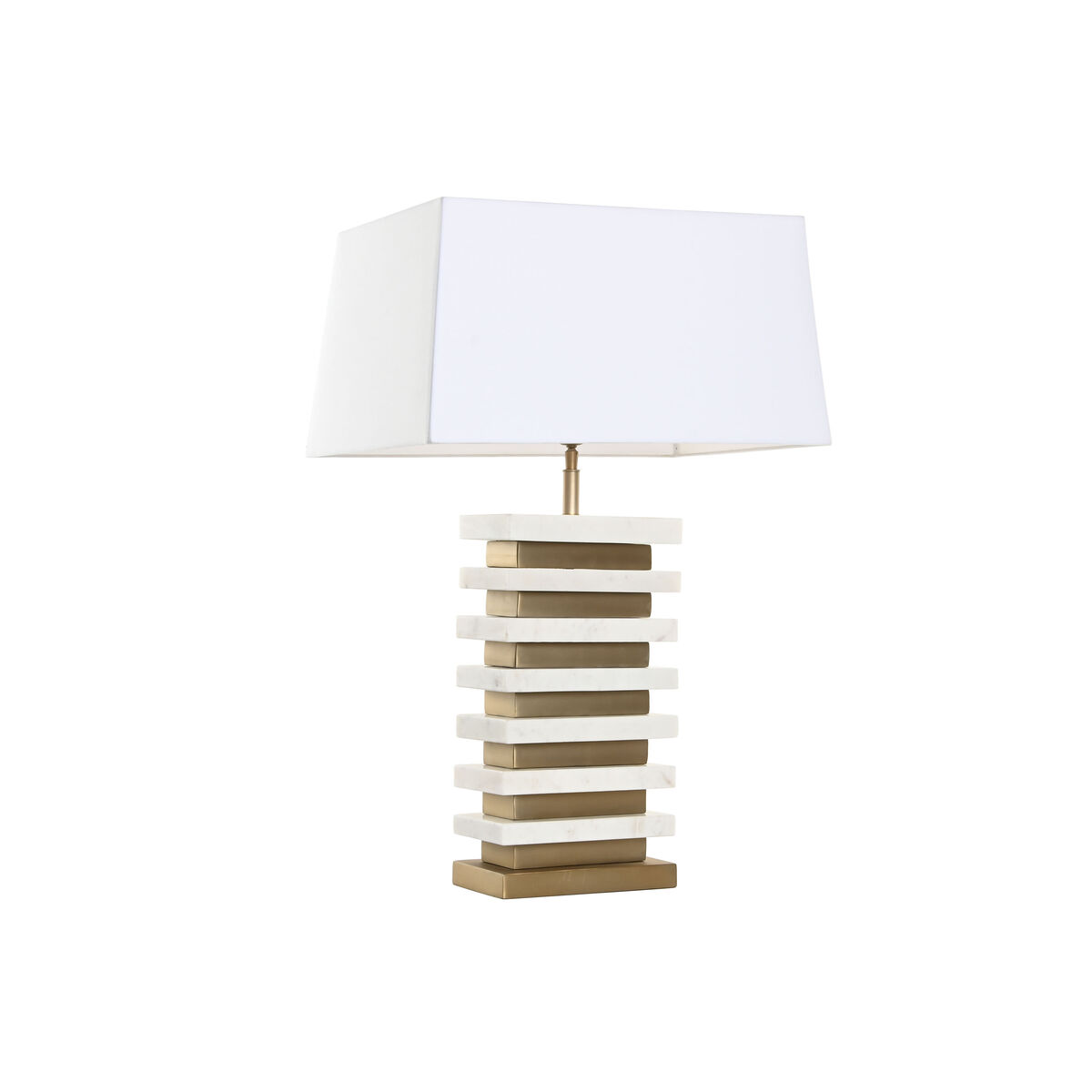 Επιτραπέζιο Φωτιστικό Home ESPRIT Λευκό Χρυσό 50 W 220 V