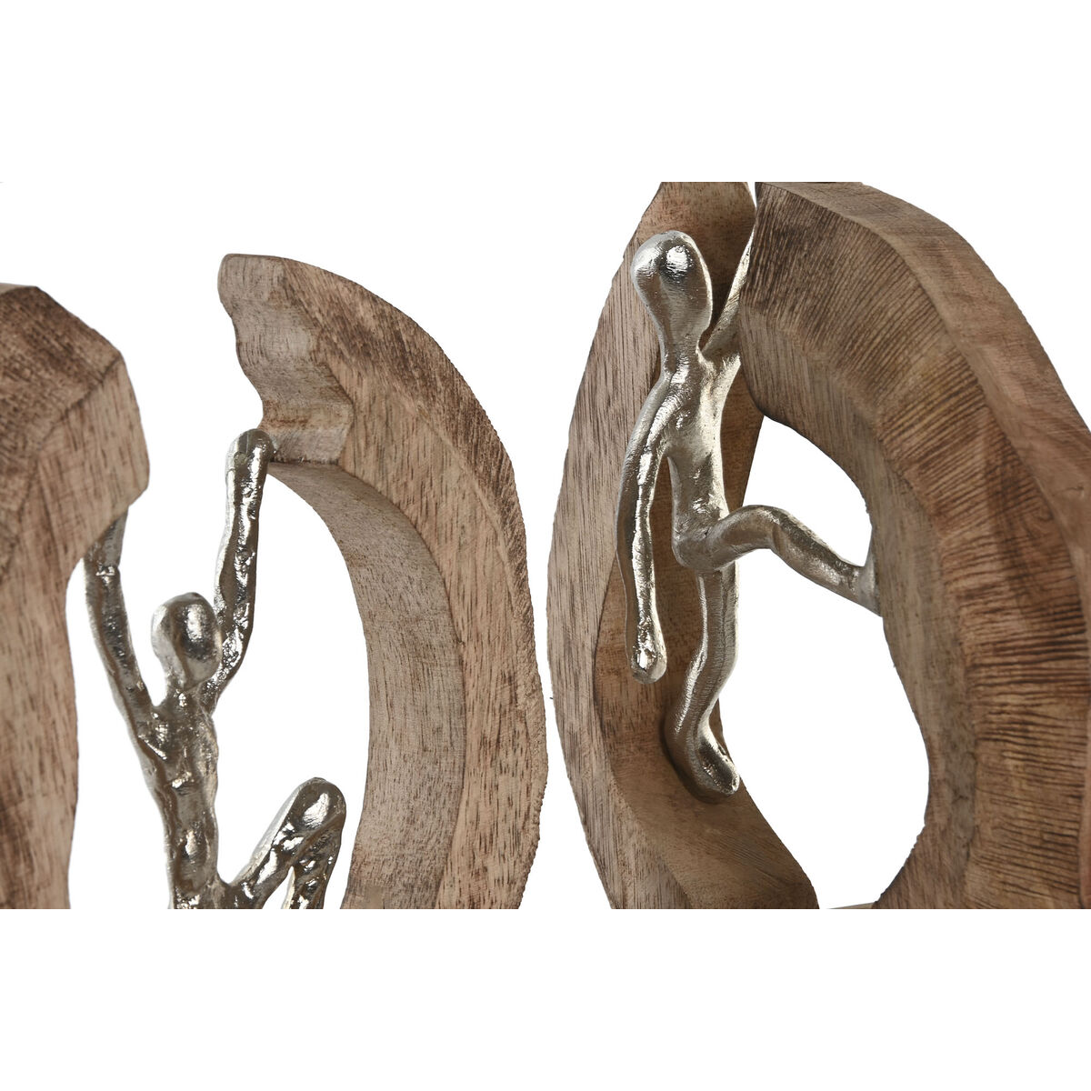 Image secondaire de Figurine Décorative Home ESPRIT Marron Argenté Naturel 19 x 9 x 28 cm (2 Unités)