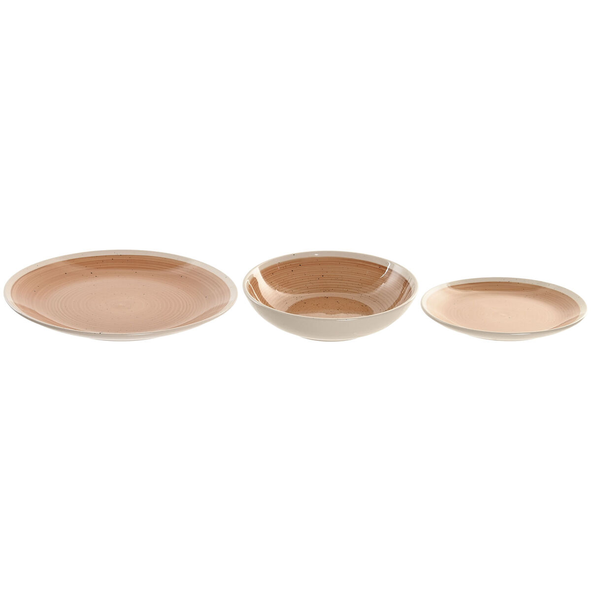 Image secondaire de Assiettes Home ESPRIT Blanc Orange Grès 18 Pièces