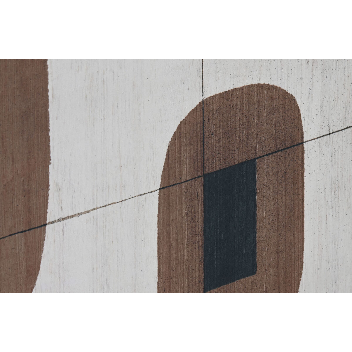 Image secondaire de Cadre Home ESPRIT Marron Beige Abstrait Velours Urbaine (2 Unités)