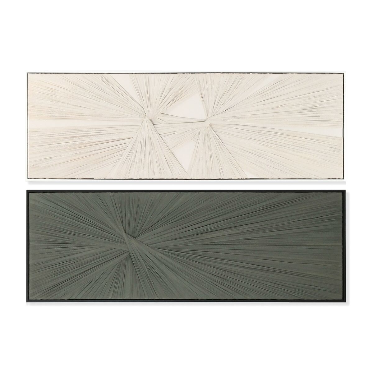 Cadre Home ESPRIT Vert Beige Moderne 153 x 4,5 x 53 cm (2 Unités)