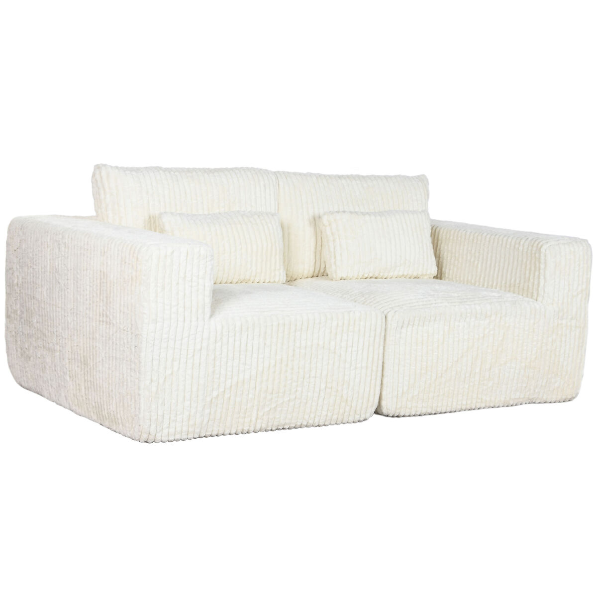 Sofa Home ESPRIT Crème Scandi 220 x 158 x 91 cm