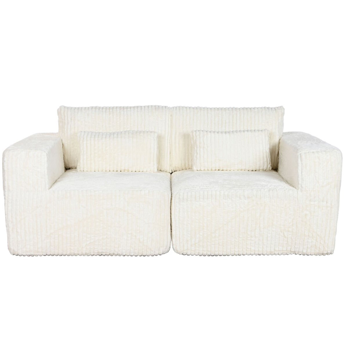 Sofa Home ESPRIT Crème Scandi 220 x 158 x 91 cm