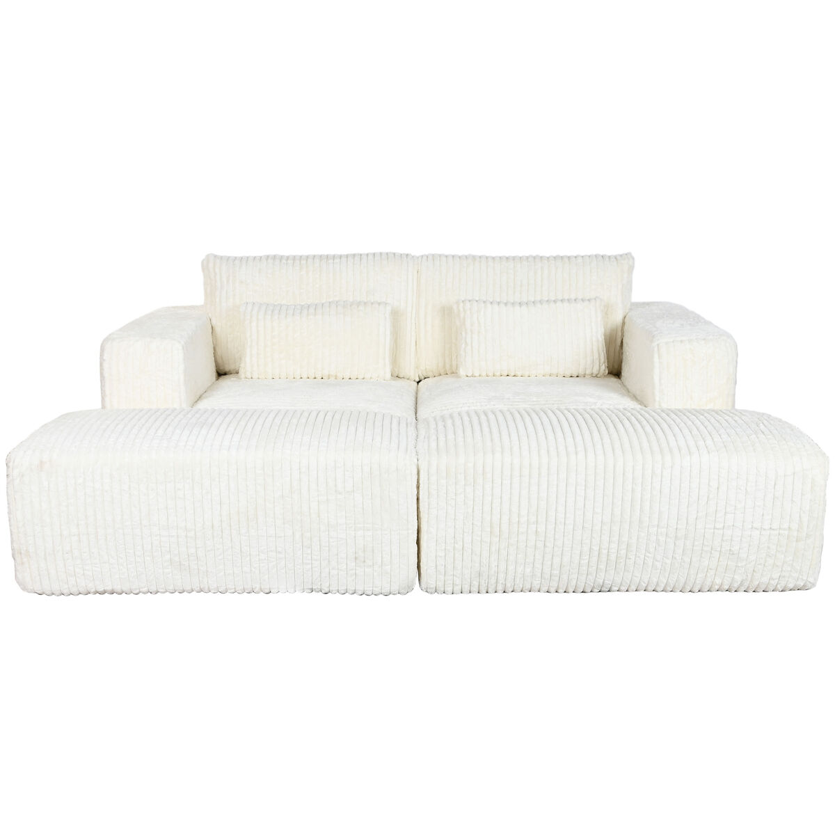 Sofa Home ESPRIT Crème Scandi 220 x 158 x 91 cm