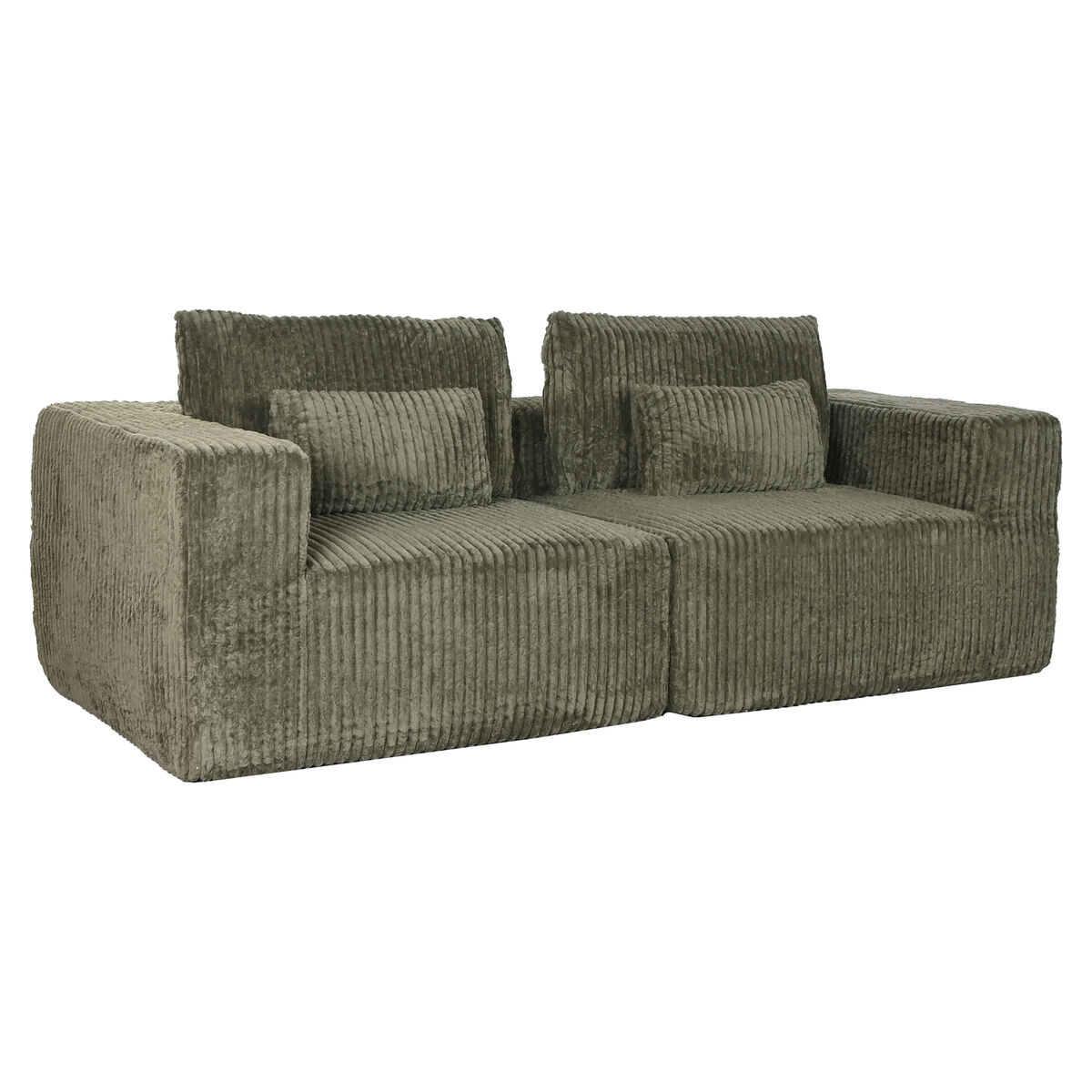Sofa Home ESPRIT Groen Scandi 220 x 158 x 91 cm