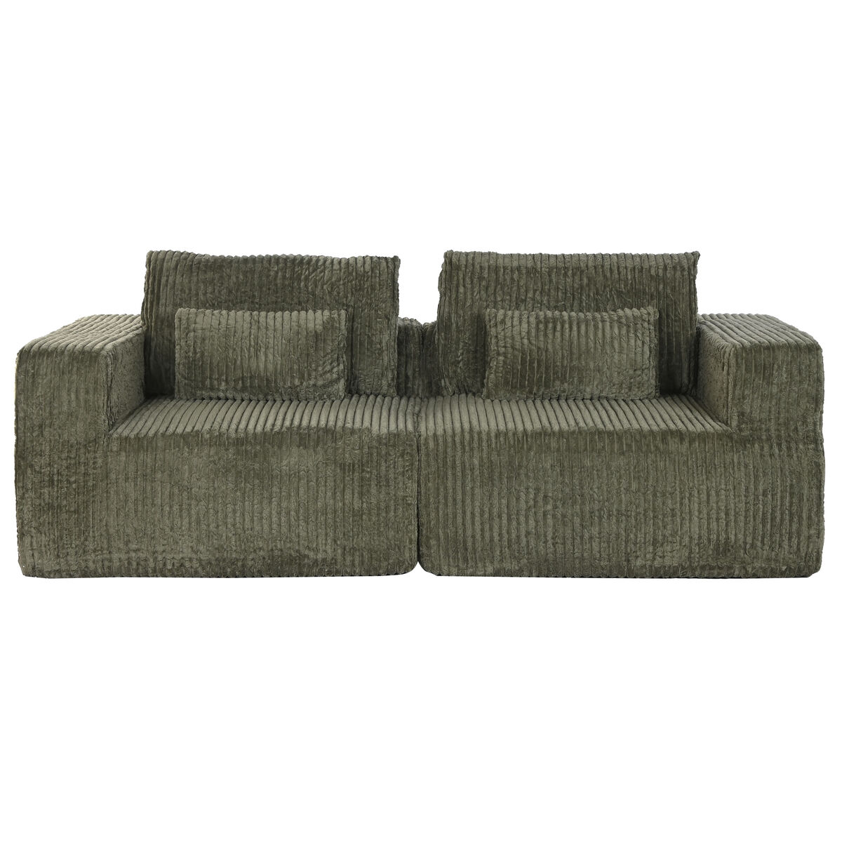 Sofa Home ESPRIT Groen Scandi 220 x 158 x 91 cm