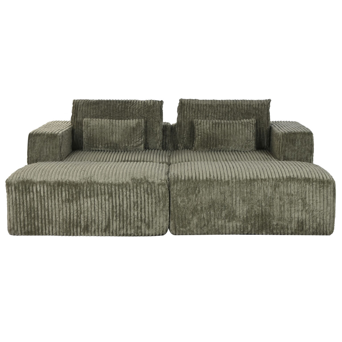 Sofa Home ESPRIT Groen Scandi 220 x 158 x 91 cm